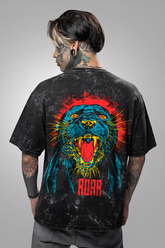Roar Acid Washed Oversized Tee